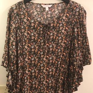 Flowy LC blouse with rabbits and owls